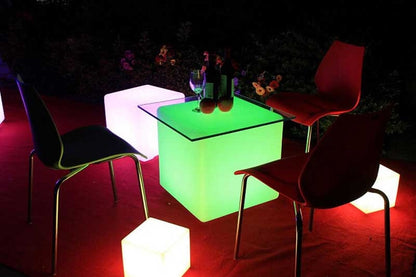 4-10 Inches LED Cube Lights Glow Chairs for Pond, Garden and Patio Decorations