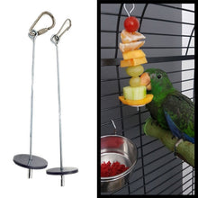 Load image into Gallery viewer, Hanging Steel Stick Parrot Birds Food Holder for Fruits Meat &amp; Vegetable
