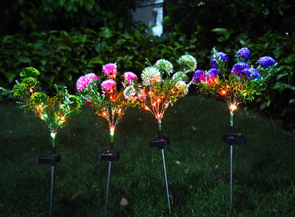 Solar Powered Dandelion LED Lights for Garden Landscape