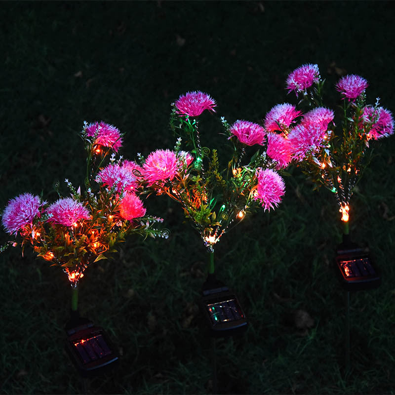 Solar Powered Dandelion LED Lights for Garden Landscape