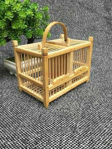 Bamboo Birdhouse Cage Display Box