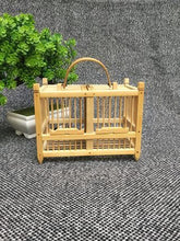 Load image into Gallery viewer, Bamboo Birdhouse Cage Display Box
