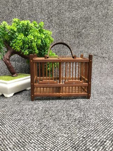 Bamboo Birdhouse Cage Display Box