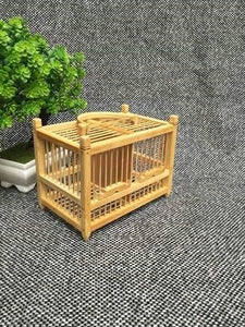 Bamboo Birdhouse Cage Display Box