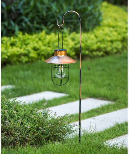 Solar Powered Hanging Lantern Light for Outdoor Pathways