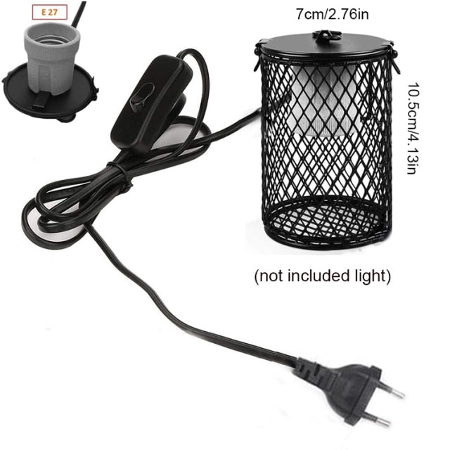 Reptile Heating Lamp Cage, Safe, Durable, and Adjustable for Reptile Habitats