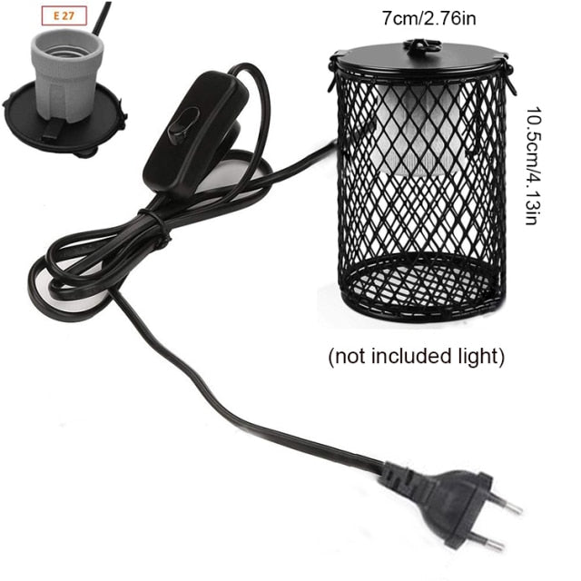 Lizard Snake Turtle Pet Reptile Heating Lamp Light with Cage