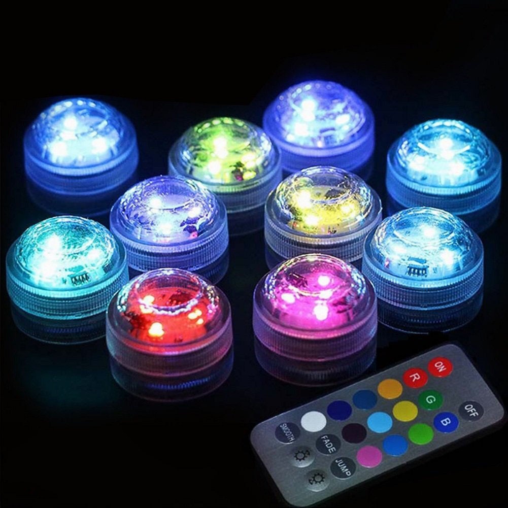 IP68 Submersible Waterproof LED Lights with Remote for Aquarium, Pond, and Pool