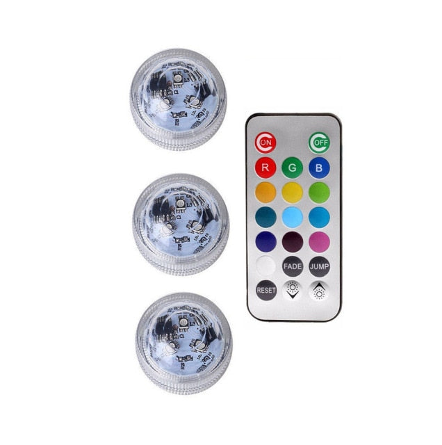 IP68 Submersible Waterproof LED Lights with Remote for Aquarium, Pond, and Pool