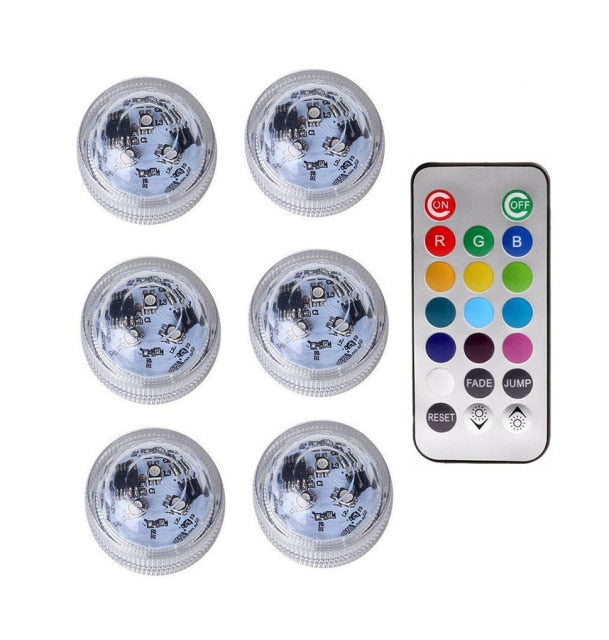 IP68 Submersible Waterproof LED Lights with Remote for Aquarium, Pond, and Pool