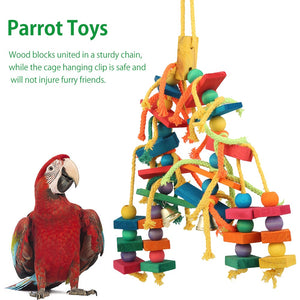 Parrot Cockatiel Parakeet Lovebirds Pet Bird Chew Biting Climbing Natural Wood Toy