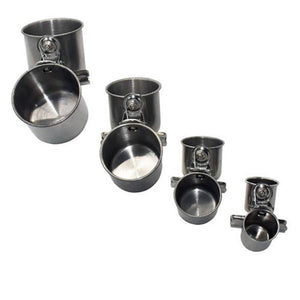 Stainless Pet Bird Feeder Cups Container