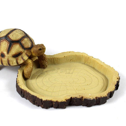 Reptile Resin Feeding Dish   Durable Food and Water Bowl for Turtles, Lizards, and Geckos