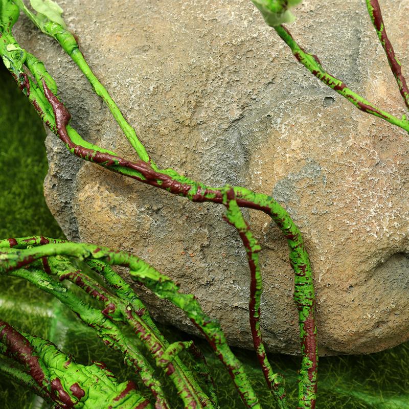 Artificial Hanging Branch Vines  Realistic Greenery for Pet Reptile Terrariums and Habitats