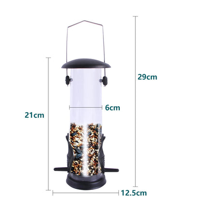 Acrylic Hanging Bird Seed Feeder Durable Outdoor Bird Feeder