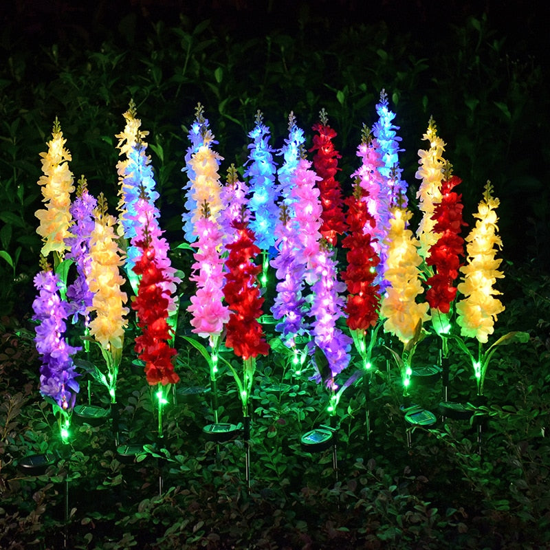 Solar Powered Blooming LED Lights Perfect for Garden Decoration and Outdoor Ambiance