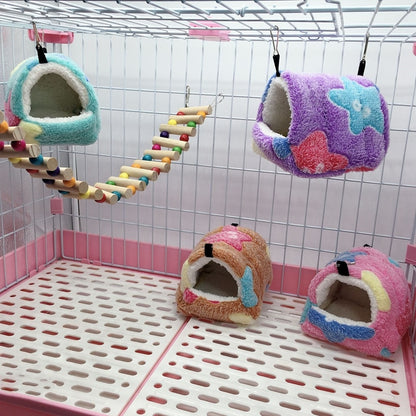 Cotton Birdhouse Hammock Soft Cage Box for Parrots, Cockatiels, and Small Birds