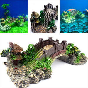 Aquarium Decorations Fish Tank Resin Landscape Bridge