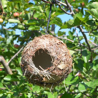 Cozy Natural Grass Birdhouse Nest Hanging Cave Cage