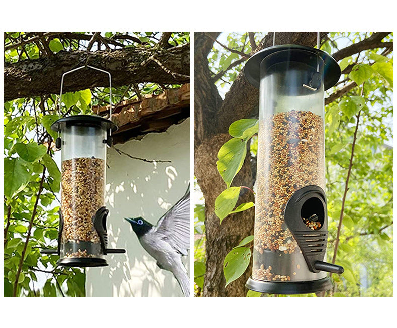 Acrylic Hanging Bird Seed Feeder Durable Outdoor Bird Feeder