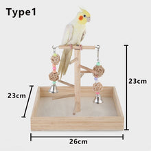 Load image into Gallery viewer, Parrot Cockatiel Parakeet Pet Bird Wooden Perch Playground Exercise Toy
