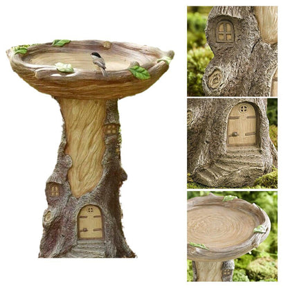 Resin Bird Bath Feeder  Versatile for Desktop, Outdoor, and Indoor Use