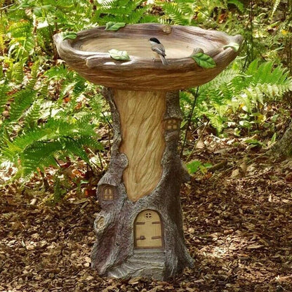 Resin Bird Bath Feeder  Versatile for Desktop, Outdoor, and Indoor Use