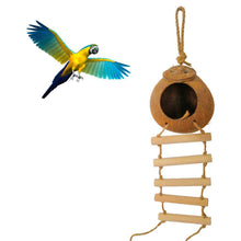 Load image into Gallery viewer, Hanging Coconut Parrot Cockatiel Birds Birdhouse Bed Cage Nest
