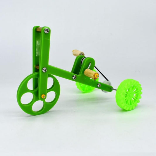 Parrot Green Bike Toy  Fun and Interactive Accessories for Birds