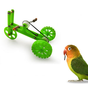 Parrot Cockatiel Birds Green Bike Toy Accessories