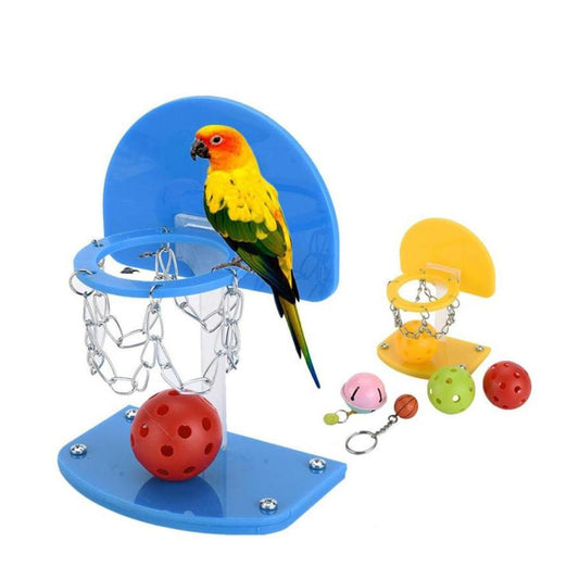 Parrot Basketball Hoop Toy  Interactive Training and Play Accessory for Birds