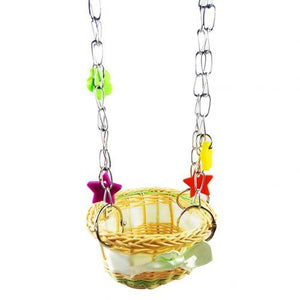 Parrot Cockatiel Pet Bird Hanging Climbing Biting Basket Toy