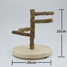 Load image into Gallery viewer, Parrot Cockatiel Parakeet Pet Bird Wood Perches Natural Wood Play Stick Playground Exercise Toy
