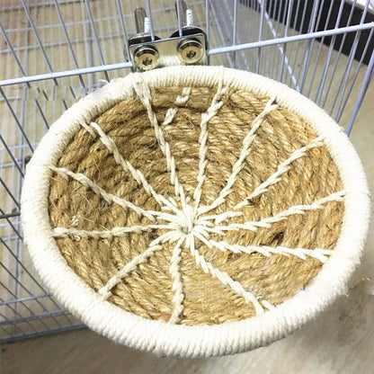 Natural Rope Weave Bird Nest Birdhouse Designed for Parrots, Cockatiels, Parakeets, and Lovebirds