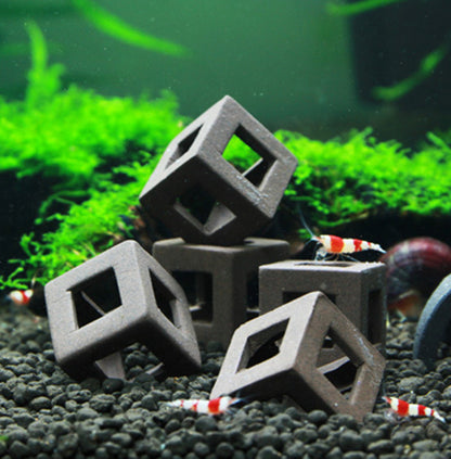 5 Piece Decorative Set Fish, Shrimp, and Moss Breeding Caves Habitat for Aquariums and Fish Tanks