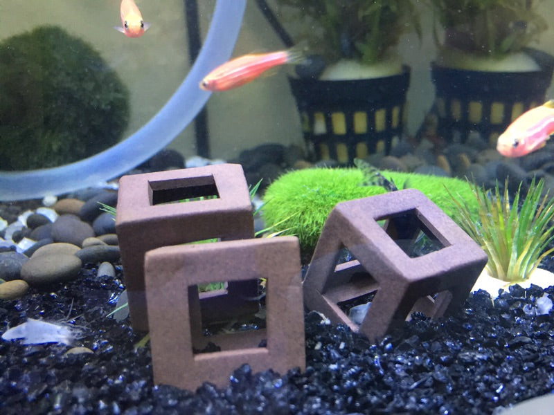 5 Piece Decorative Set Fish, Shrimp, and Moss Breeding Caves Habitat for Aquariums and Fish Tanks