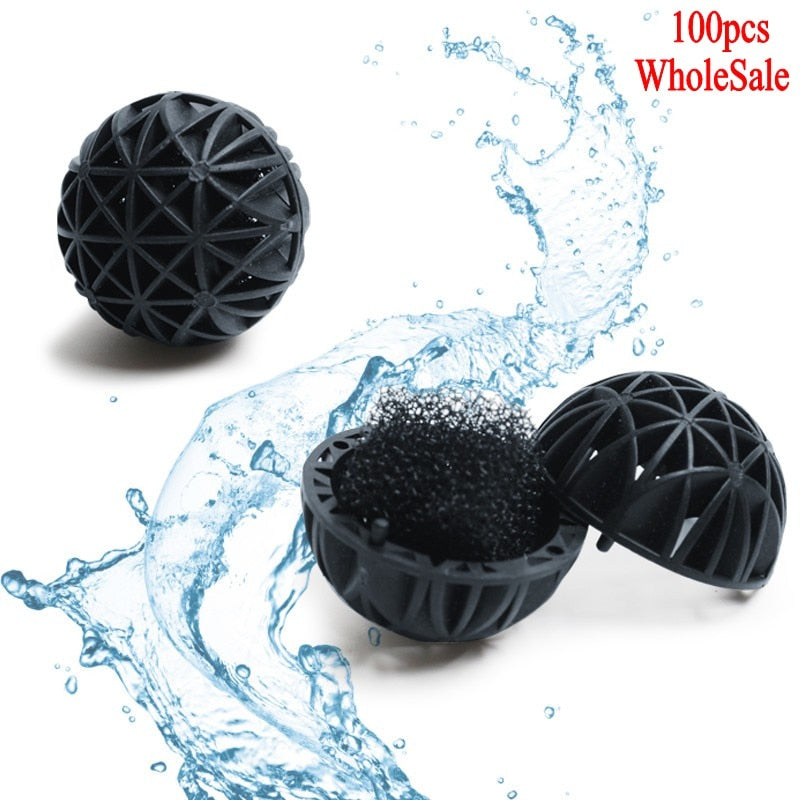 100pcs Bio Balls Filter for Effective Aquarium and Pond Water Cleaning and Filtration