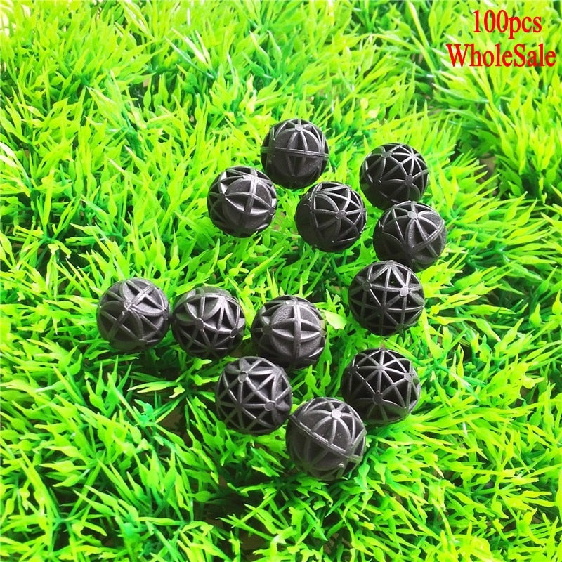 100pcs Bio Balls Filter for Effective Aquarium and Pond Water Cleaning and Filtration