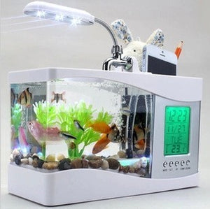 Clock Lamp Functional Fish Tank Aquarium Set
