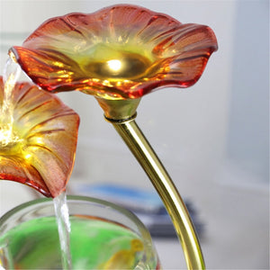 Elegant Lotus Home Decor Tabletop Humidifier Mist Fish Bowl Tank Aquarium