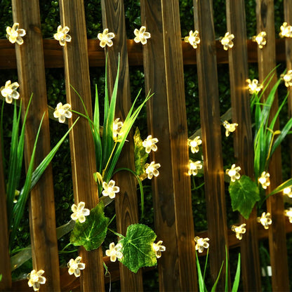 Solar Powered LED Flower String Lights for Outdoor Garden and Pond Decoration