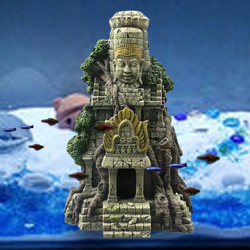 Large Aquarium Decorations Fish Tank Resin Landscape Vietnamese Temple – MK  Aquarium Store